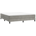 ZNTS Box Spring Bed Frame Light Grey 180x200 cm 6FT Super King Velvet 3120784
