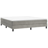 ZNTS Box Spring Bed Frame Light Grey 180x200 cm 6FT Super King Velvet 3120784