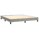 ZNTS Box Spring Bed Frame Light Grey 180x200 cm 6FT Super King Velvet 3120784