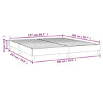 ZNTS Box Spring Bed Frame Light Grey 180x200 cm 6FT Super King Velvet 3120784