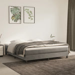 ZNTS Box Spring Bed Frame Light Grey 180x200 cm 6FT Super King Velvet 3120784
