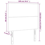 ZNTS Headboards 2 pcs Light Grey 100x5x78/88 cm Fabric 3116042