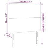 ZNTS Headboards 2 pcs Light Grey 100x5x78/88 cm Fabric 3116042