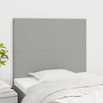 ZNTS Headboards 2 pcs Light Grey 100x5x78/88 cm Fabric 3116042