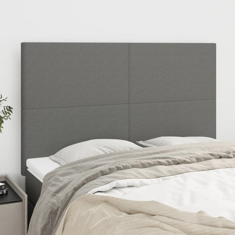ZNTS Headboards 4 pcs Dark Grey 72x5x78/88 cm Fabric 3116051