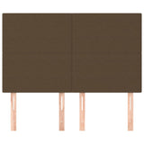ZNTS Headboards 4 pcs Dark Brown 72x5x78/88 cm Fabric 3116053