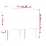ZNTS Headboards 4 pcs Dark Brown 72x5x78/88 cm Fabric 3116053