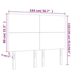 ZNTS Headboards 4 pcs Dark Brown 72x5x78/88 cm Fabric 3116053