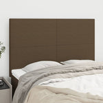ZNTS Headboards 4 pcs Dark Brown 72x5x78/88 cm Fabric 3116053