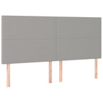 ZNTS Headboards 4 pcs Light Grey 100x5x78/88 cm Fabric 3116074