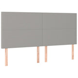 ZNTS Headboards 4 pcs Light Grey 100x5x78/88 cm Fabric 3116074