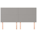 ZNTS Headboards 4 pcs Light Grey 100x5x78/88 cm Fabric 3116074