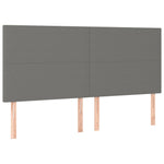 ZNTS Headboards 4 pcs Dark Grey 100x5x78/88 cm Fabric 3116075