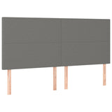 ZNTS Headboards 4 pcs Dark Grey 100x5x78/88 cm Fabric 3116075