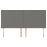 ZNTS Headboards 4 pcs Dark Grey 100x5x78/88 cm Fabric 3116075