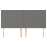 ZNTS Headboards 4 pcs Dark Grey 100x5x78/88 cm Fabric 3116075