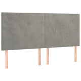ZNTS Headboards 4 pcs Light Grey 100x5x78/88 cm Velvet 3116118
