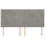 ZNTS Headboards 4 pcs Light Grey 100x5x78/88 cm Velvet 3116118