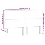 ZNTS Headboards 4 pcs Light Grey 100x5x78/88 cm Velvet 3116118
