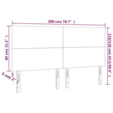 ZNTS Headboards 4 pcs Light Grey 100x5x78/88 cm Velvet 3116118