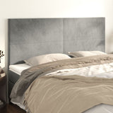 ZNTS Headboards 4 pcs Light Grey 100x5x78/88 cm Velvet 3116118