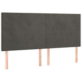 ZNTS Headboards 4 pcs Dark Grey 100x5x78/88 cm Velvet 3116119