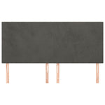 ZNTS Headboards 4 pcs Dark Grey 100x5x78/88 cm Velvet 3116119