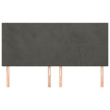 ZNTS Headboards 4 pcs Dark Grey 100x5x78/88 cm Velvet 3116119