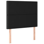 ZNTS Headboards 2 pcs Black 80x5x78/88 cm Fabric 3116168
