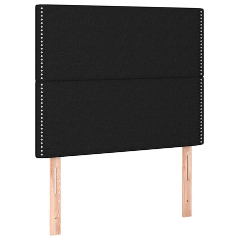 ZNTS Headboards 2 pcs Black 80x5x78/88 cm Fabric 3116168