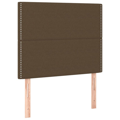ZNTS Headboards 2 pcs Dark Brown 80x5x78/88 cm Fabric 3116169