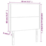 ZNTS Headboards 2 pcs Taupe 80x5x78/88 cm Fabric 3116170