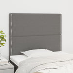 ZNTS Headboards 2 pcs Dark Grey 90x5x78/88 cm Fabric 3116175