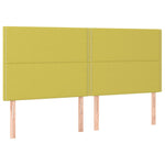 ZNTS Headboards 4 pcs Green 100x5x78/88 cm Fabric 3116221