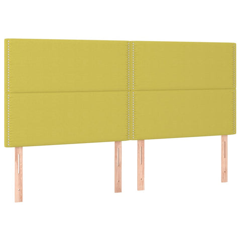 ZNTS Headboards 4 pcs Green 100x5x78/88 cm Fabric 3116221