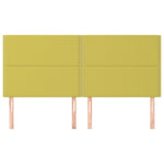 ZNTS Headboards 4 pcs Green 100x5x78/88 cm Fabric 3116221