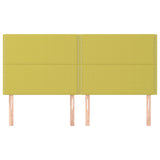 ZNTS Headboards 4 pcs Green 100x5x78/88 cm Fabric 3116221