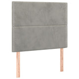ZNTS Headboards 2 pcs Light Grey 90x5x78/88 cm Velvet 3116228