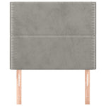 ZNTS Headboards 2 pcs Light Grey 90x5x78/88 cm Velvet 3116228