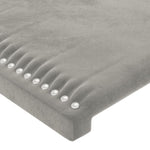 ZNTS Headboards 2 pcs Light Grey 90x5x78/88 cm Velvet 3116228