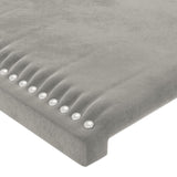 ZNTS Headboards 2 pcs Light Grey 90x5x78/88 cm Velvet 3116228