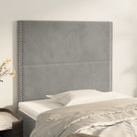 ZNTS Headboards 2 pcs Light Grey 90x5x78/88 cm Velvet 3116228