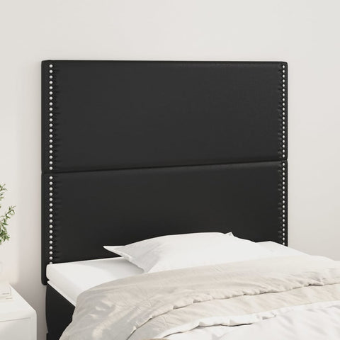 ZNTS Headboards 2 pcs Black 80x5x78/88 cm Faux Leather 3116264