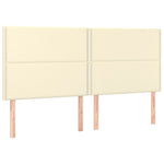 ZNTS Headboards 4 pcs Cream 90x5x78/88 cm Faux Leather 3116296