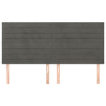 ZNTS Headboards 4 pcs Dark Grey 100x5x78/88 cm Velvet 3116539