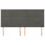 ZNTS Headboards 4 pcs Dark Grey 100x5x78/88 cm Velvet 3116539