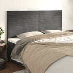 ZNTS Headboards 4 pcs Dark Grey 100x5x78/88 cm Velvet 3116539