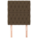 ZNTS Headboards 2 pcs Dark Brown 80x7x78/88 cm Fabric 3116645