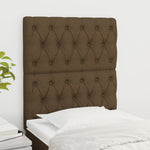 ZNTS Headboards 2 pcs Dark Brown 80x7x78/88 cm Fabric 3116645