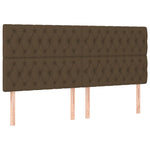 ZNTS Headboards 4 pcs Dark Brown 100x7x78/88 cm Fabric 3116693